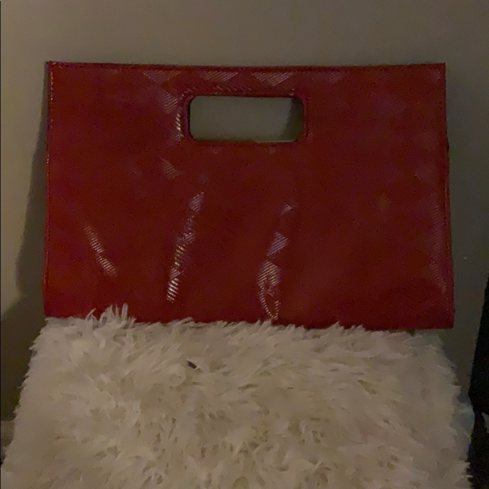 Red clutch purse
